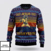 Baseball Jesus Save Ugly Christmas Sweater