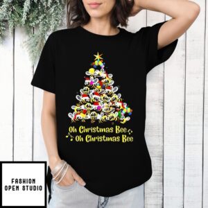 Bee Pine Tree Oh Christmas Bee Christmas 2024 T-Shirt