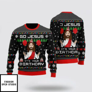 Birthday Jesus Ugly Christmas Sweater