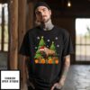 Bison Pine Tree Snow Flakes Christmas 2024 T-Shirt