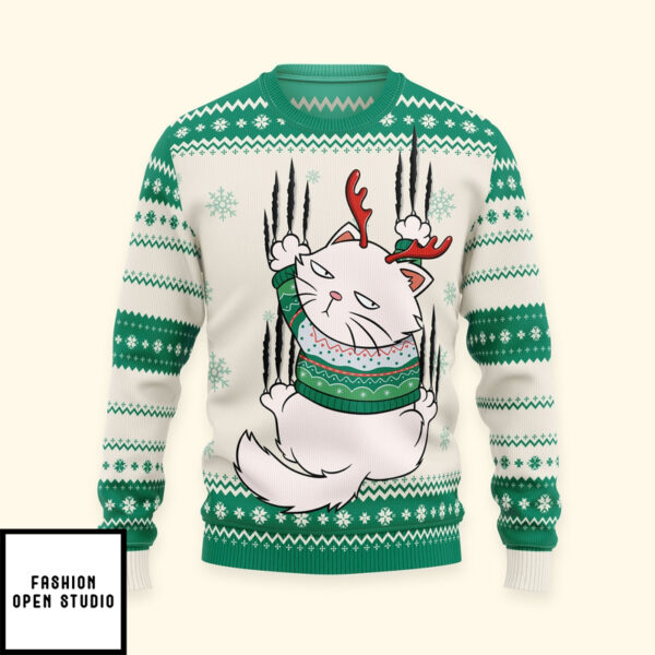 Cat Lovers Meowy Christmas Personalized Ugly Sweater