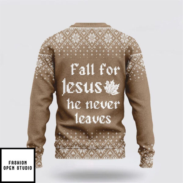 Christian Autumn Maple Flower Ugly Christmas Sweater