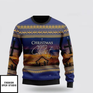 Christmas Begins With Christ Ugly Christmas Sweater