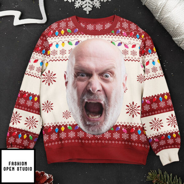 Custom Face Big Head Funny Personalized Photo Ugly Sweater