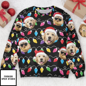 Custom Face Christmas Family Pet Funny Xmas Leds Personalized Photo Ugly Sweater