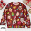 Custom Face Funny Light Up Christmast Personalized Photo Ugly Sweater