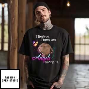 Custom Photo Dog I Believe There Are Angels Among Us 2024 T-Shirt