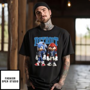 Detroit Lions Sonic And Knuckles T-Shirt