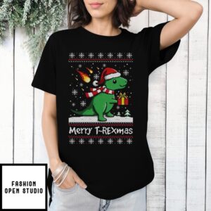 Dinosaur Merry T-Rexmas Ugly Christmas 2024 T-Shirt