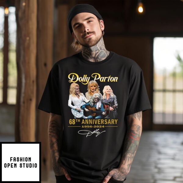 Dolly Parton 68Th Anniversary 1956 2024 Signature T-Shirt