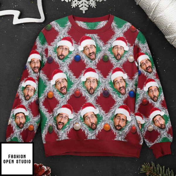 Family Funny Faces Personalized Photo Ugly Sweater