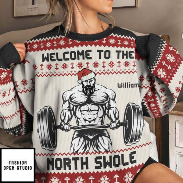 Fitness Gymer Welcome To The North Swole Personalized Ugly Sweater