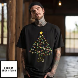 Gamepad Pine Tree Christmas 2024 T-Shirt