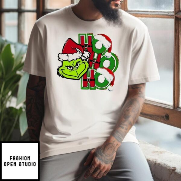 Grinch Face Ho Ho Ho 2024 Christmas SHirt