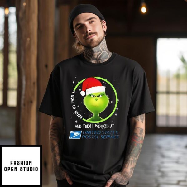 Grinch I Used To Smile And Then I Worked At USPS Christmas 2024 T-Shirt