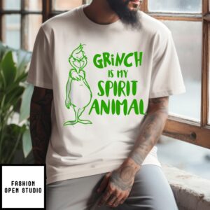 Grinch Is My Spirit Animal Christmas 2024 T-Shirt