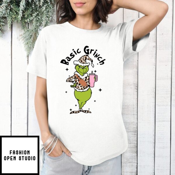 Grinch Leopard Basic Grinch Christmas 2024 T-Shirt