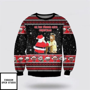 Jesus And Santa Claus Ugly Christmas Sweater