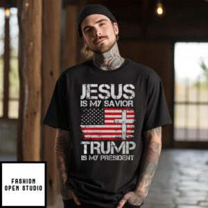 Jesus Is My Savior Trump Is My President Trump Vintage 2024 T-Shirt