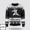 Jesus Saves Baseball Ugly Christmas Sweater