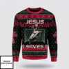 Jesus Saves Football Ugly Christmas Sweater