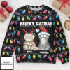 Meowy Catmas Christmas Funny Cats Personalized Ugly Sweater