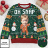 Oh Snap Gingerbread Face Photo Personalized Photo Ugly Sweater
