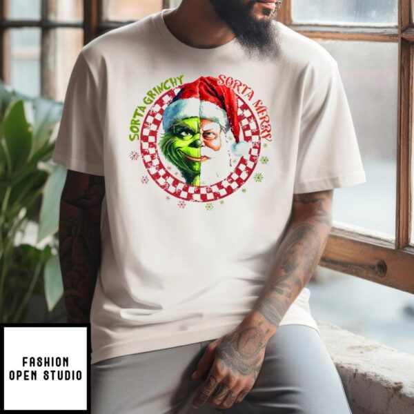 Santa Grinch Sorta Grinchy Sorta Merry Christmas 2024 T-Shirt