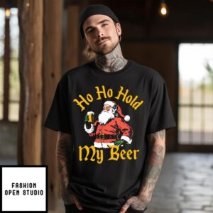 Santa Ho Ho Hold My Beer Christmas 2024 T-Shirt