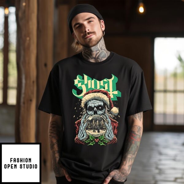 Skull Santa Claus Ghost Christmas 2024 T-Shirt