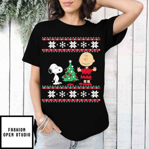 Snoopy And Charlie Brown Ugly Christmas 2024 T-Shirt