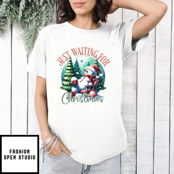 Snowman Chill Just Waiting For Christmas Vintage 2024 T-Shirt