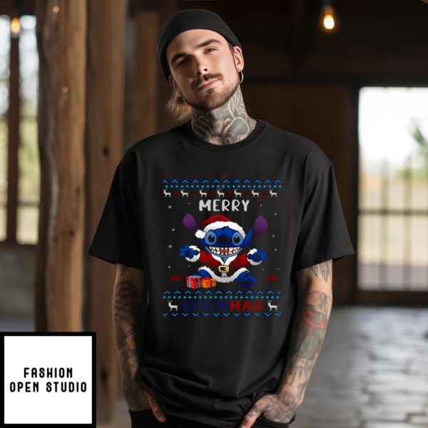 Stitch Santa Merry Stitchmas Christmas 2024 T-Shirt