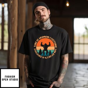 This Is Human Costume Im Really A Bigfoot Retro T-Shirt