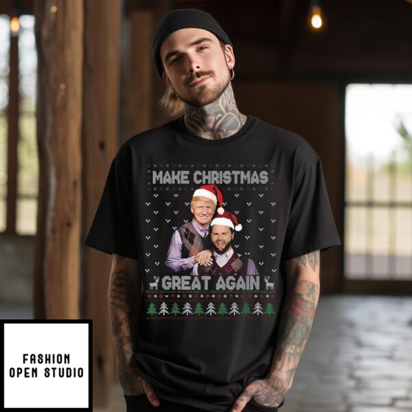 Trump Vance Step Brothers Make Christmas Great Again Santa T-Shirt