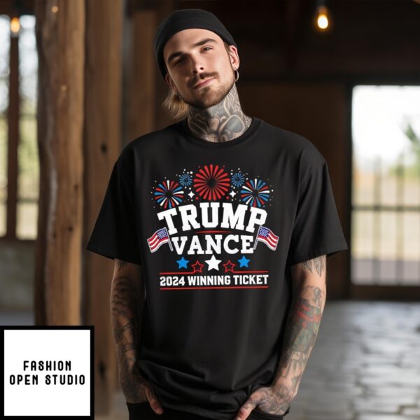 Trump Vance Won 2024 Winning Ticket T-Shirt