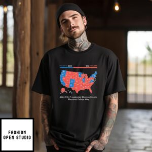 Trump Won 2024 Us Presidential Election Results College Map T-Shirt