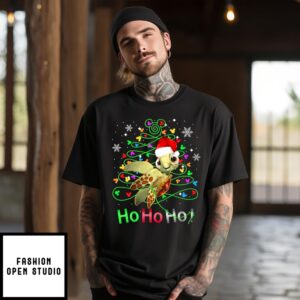 Turtle Ho Ho Ho Pine Tree Christmas 2024 T-Shirt