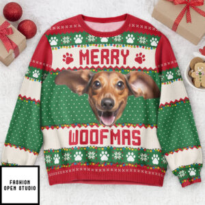 Cat Lovers Personalized Photo Ugly Sweater