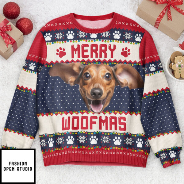 Cat Lovers Personalized Photo Ugly Sweater