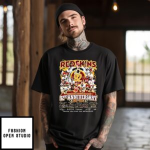 Washington Redskins 92 Years Anniversary 1932 2024 Thank You For The Memories Signature T-Shirt