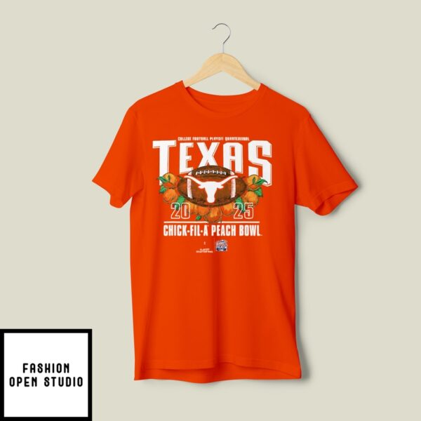 College Football Playoff 2025 Texas Longhorns Chick Fil A Peach Bowl Bound T-Shirt