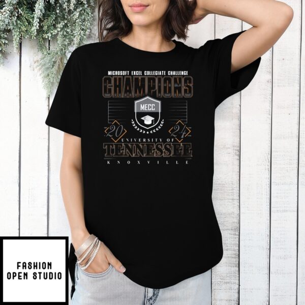 Microsoft Excel Collegiate Challenge Champions University Of Tennessee T-Shirt