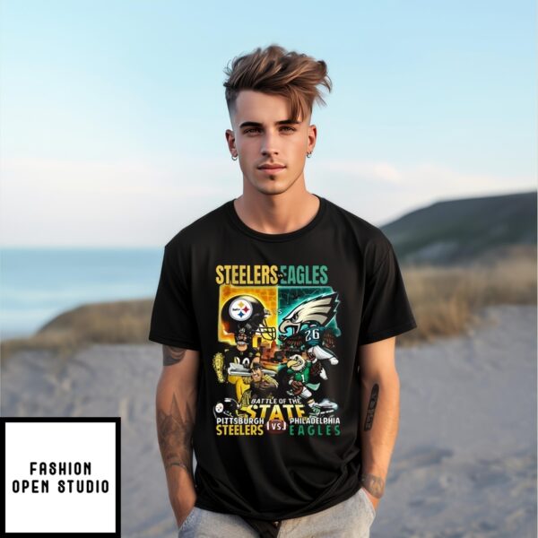 Pittsburgh Steelers Vs Philadelphia Eagles Battle Of The State T-Shirt