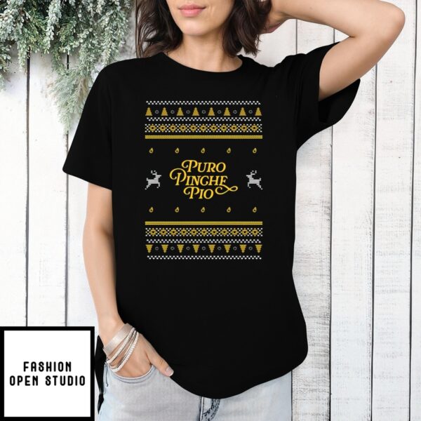 Puro Pinche Pio Ugly Christmas 2024 T-Shirt