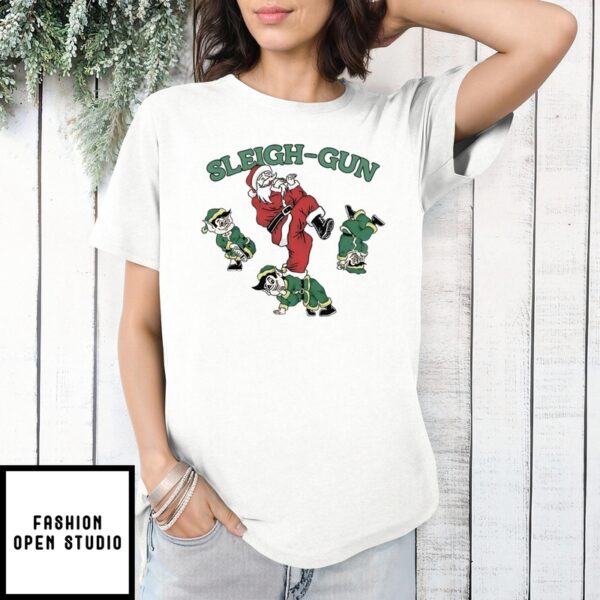 Santa Sleigh Gun Christmas 2024 T-Shirt