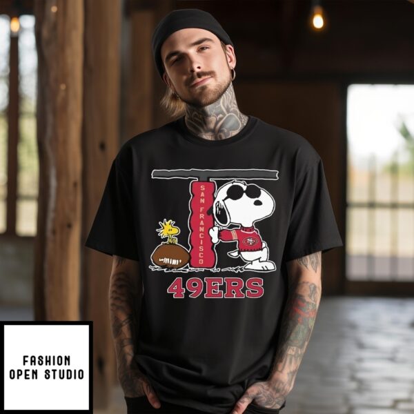 Snoopy Joe Cool And Woodstock The San Francisco 49Ers Nfl T-Shirt