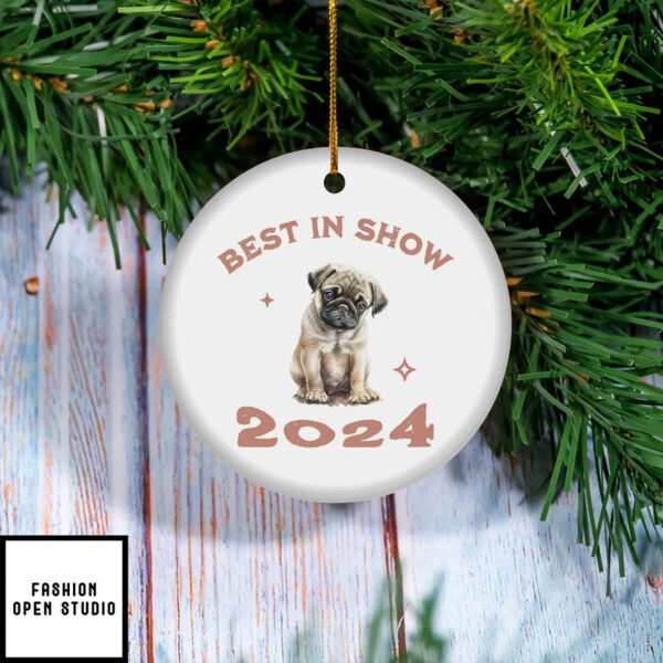 Vito The Pug Best In Show 2024 National Dog Show Christmas Ornament