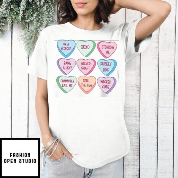 Boston Candy Hearts Valentine s Day T-Shirt