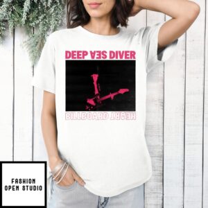 Deep Sea Diver Billboard Heart White T-Shirt